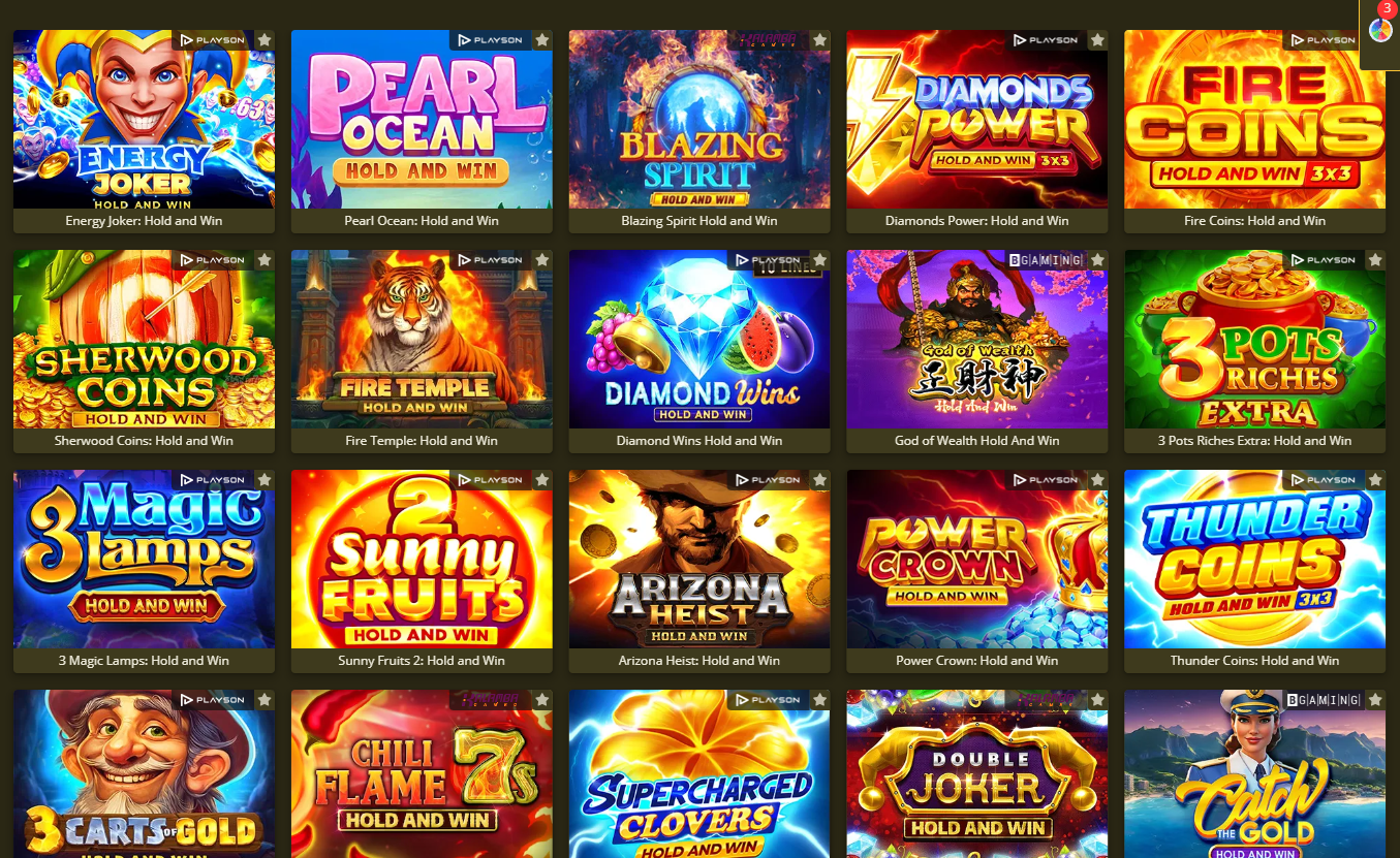 Розділ Hold & Win на платформі Ельслотс: слоти з механікою утримання символів і бонусними фіксаціями